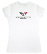 Chevy Corvette Ladies T-Shirt - Babydoll White Tee