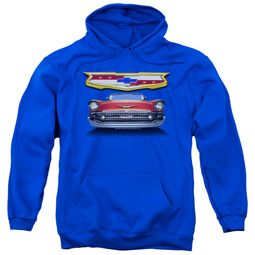 Chevy Hoodie 1957 Bel Air Grille Royal Blue Sweatshirt Hoody