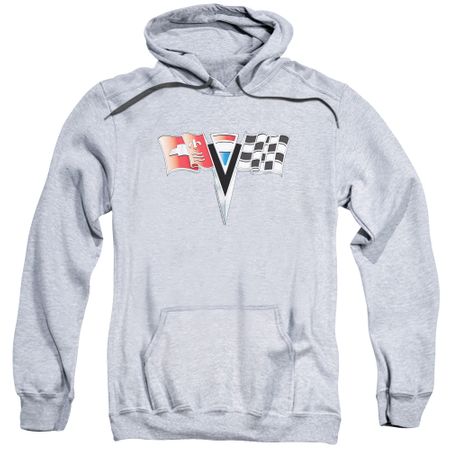 Chevy Hoodie 2ND Gen Vette Nose Emblem Athletic Heather Sweatshirt Hoody