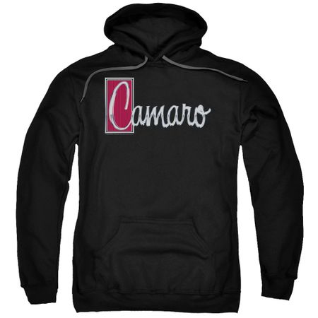 Chevy Hoodie Camaro Chrome Script Black Sweatshirt Hoody
