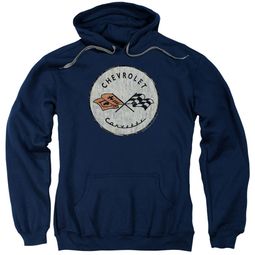 Chevy Hoodie Corvette Old Vette Logo Navy Blue Sweatshirt Hoody