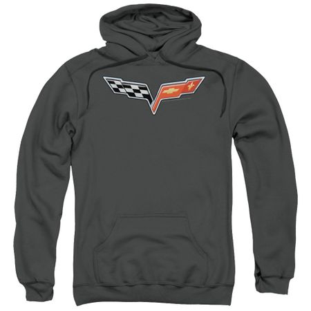 Chevy Hoodie Vette Logo Charcoal Sweatshirt Hoody
