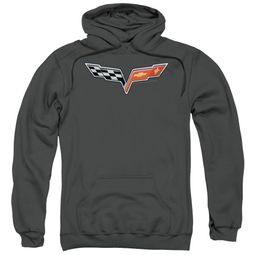 Chevy Hoodie Vette Logo Charcoal Sweatshirt Hoody