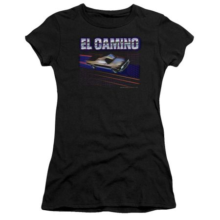 Chevy Juniors Shirt 85 El Camino Black T-Shirt