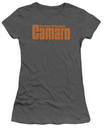 Chevy Juniors Shirt Camaro Command Performance Charcoal T-Shirt