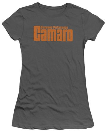 Chevy Juniors Shirt Camaro Command Performance Charcoal T-Shirt