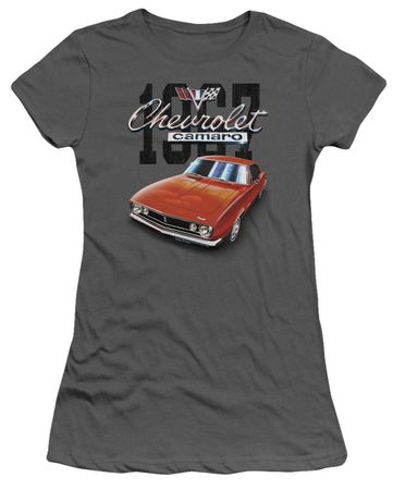 Chevy Juniors Shirt Chevrolet 1967 Red Classic Camaro Charcoal T-Shirt