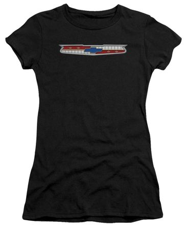 Chevy Juniors Shirt Chevrolet 56 Bel Air Emblem Black T-Shirt