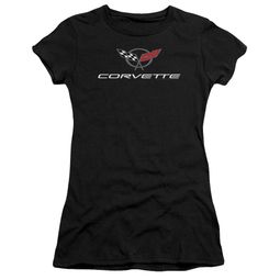 Chevy Juniors Shirt Corvette Emblem Black T-Shirt Chevy Juniors Shirt Corvette Emblem Black T-Shirt