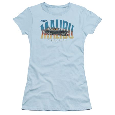 Chevy Juniors Shirt Malibu Light Blue T-Shirt