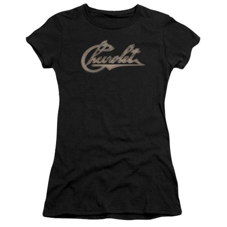 Chevy Juniors Shirt Script Black T-Shirt