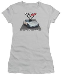 Chevy Juniors Shirt Silver 01 Vette Silver T-Shirt
