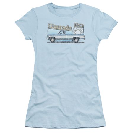 Chevy Juniors Shirt Silverado Light Blue T-Shirt