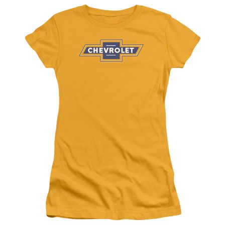 Chevy Juniors Shirt Vintage Bow Tie Gold T-Shirt