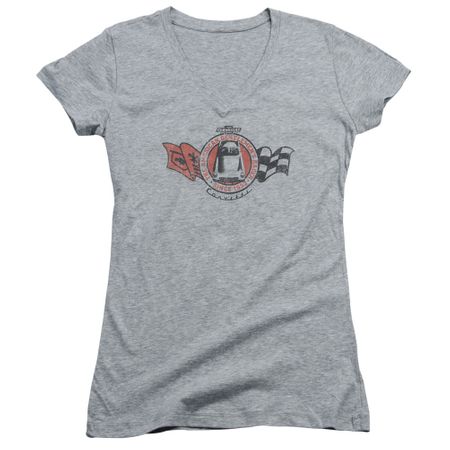 Chevy Juniors V Neck Shirt Gentlemen's Racer Sports Grey T-Shirt