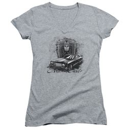 Chevy Juniors V Neck Shirt Monte Carlo Sports Grey T-Shirt