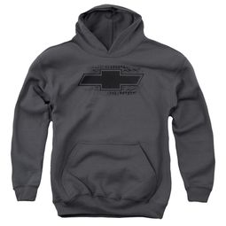 Chevy Kids Hoodie Chevrolet Bowtie Tire Tread Charcoal Youth Hoody