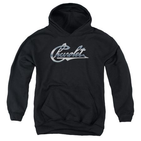 Chevy Kids Hoodie Chevrolet Script Black Youth Hoody