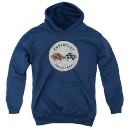 Chevy Kids Hoodie Corvette Old Vette Logo Navy Blue Youth Hoody