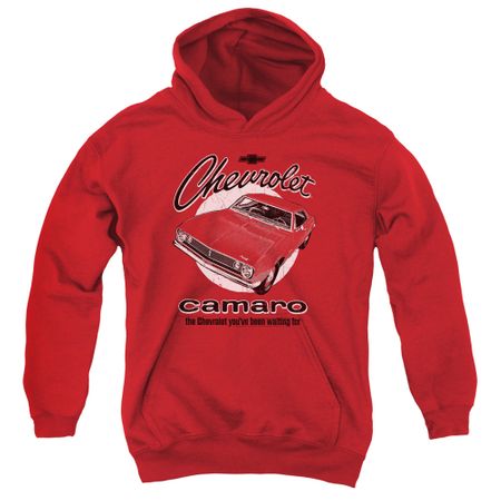 Chevy Kids Hoodie Retro Camaro Red Youth Hoody