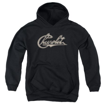 Chevy Kids Hoodie Script Black Youth Hoody