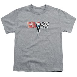 Chevy Kids Shirt 2ND Gen Vette Nose Emblem Athletic Heather T-Shirt