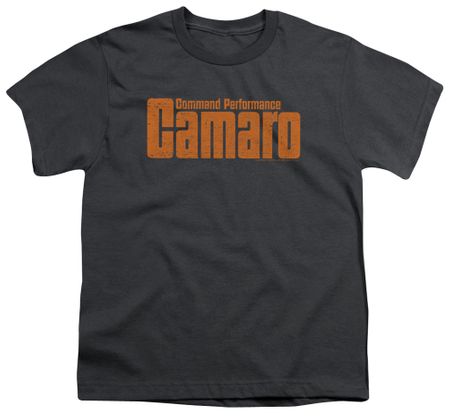 Chevy Kids Shirt Camaro Command Performance Charcoal T-Shirt