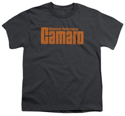 Chevy Kids Shirt Camaro Command Performance Charcoal T-Shirt