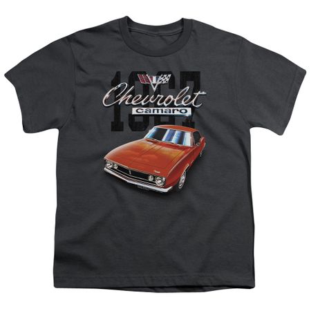 Chevy Kids Shirt Chevrolet 1967 Red Classic Camaro Charcoal T-Shirt