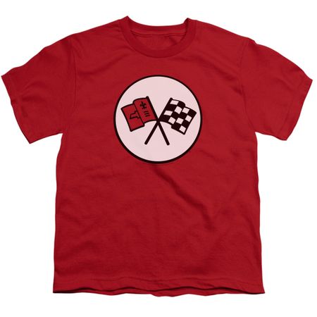 Chevy Kids Shirt Chevrolet 2nd Gen Vette Logo Red T-Shirt
