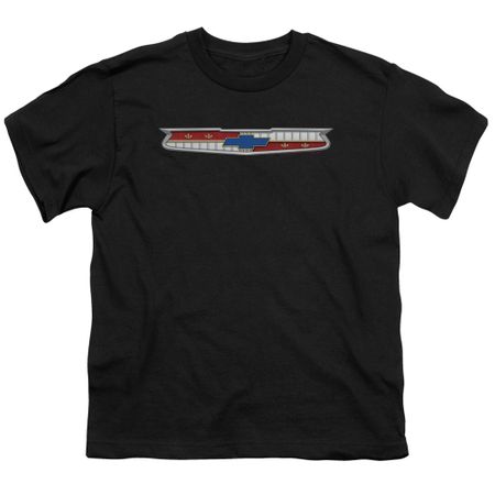 Chevy Kids Shirt Chevrolet 56 Bel Air Emblem Black T-Shirt