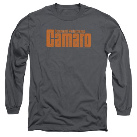 Chevy Long Sleeve Shirt Camaro Command Performance Charcoal Tee T-Shirt