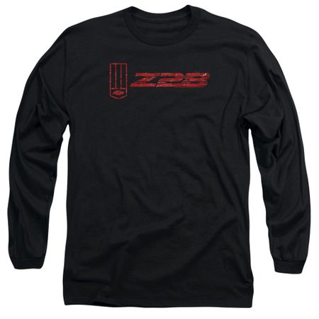 Chevy Long Sleeve Shirt Camaro Z28 Logo Black Tee T-Shirt