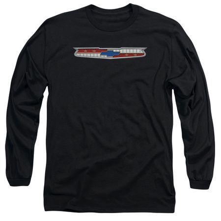 Chevy Long Sleeve Shirt Chevrolet 56 Bel Air Emblem Black Tee T-Shirt