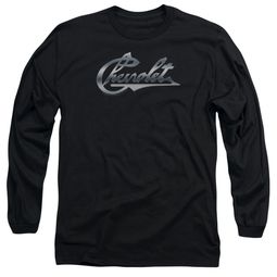 Chevy Long Sleeve Shirt Chevrolet Script Black Tee T-Shirt Chevy Long Sleeve Shirt Chevrolet Script Black Tee T-Shirt