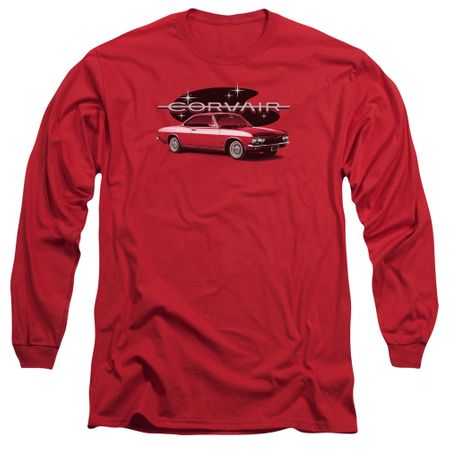 Chevy Long Sleeve Shirt Corvair Spyda Coupe Red Tee T-Shirt