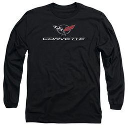 Chevy Long Sleeve Shirt Corvette Emblem Black Tee T-Shirt Chevy Long Sleeve Shirt Corvette Emblem Black Tee T-Shirt