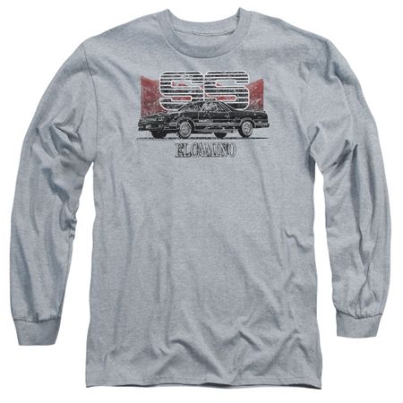 Chevy Long Sleeve Shirt El Camino SS Sports Grey Tee T-Shirt