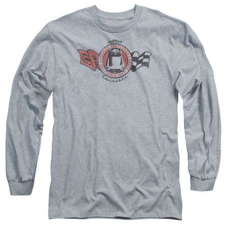 Chevy Long Sleeve Shirt Gentlemen's Racer Sports Grey Tee T-Shirt