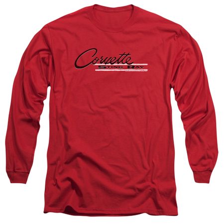 Chevy Long Sleeve Shirt Retro Stingray Red Tee T-Shirt