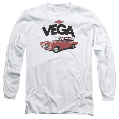 Chevy Long Sleeve Shirt Vega White Tee T-Shirt
