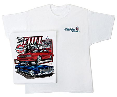 Chevy Monte Carlo T-Shirt - Classic Car Adult White Tee