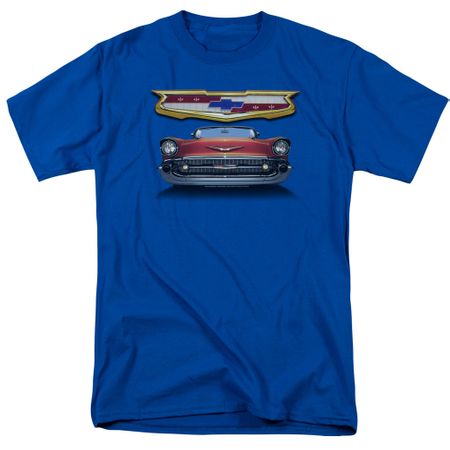 Chevy Shirt 1957 Bel Air Grille Royal Blue T-Shirt