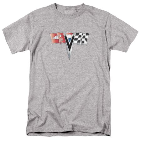 Chevy Shirt 2ND Gen Vette Nose Emblem Athletic Heather T-Shirt