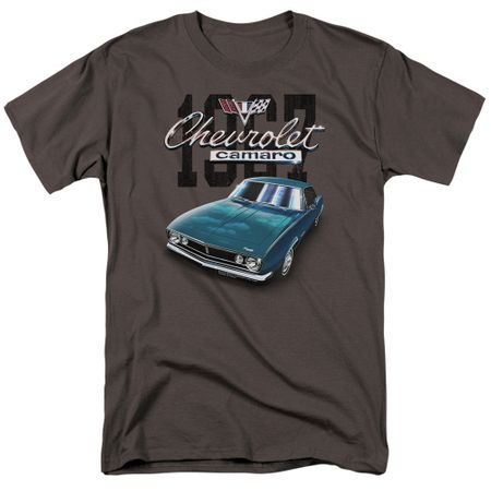 Chevy Shirt Blue Classic Camaro Charcoal T-Shirt