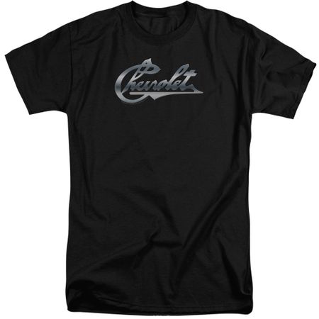 Chevy Shirt Chevrolet Script Tall Black T-Shirt