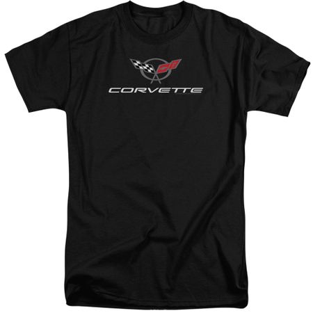 Chevy Shirt Corvette Emblem Black Tall T-Shirt