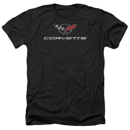 Chevy Shirt Corvette Emblem Heather Black T-Shirt