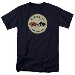 Chevy Shirt Corvette Old Vette Logo Navy Blue T-Shirt