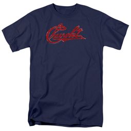 Chevy Shirt Distressed Script Navy T-Shirt